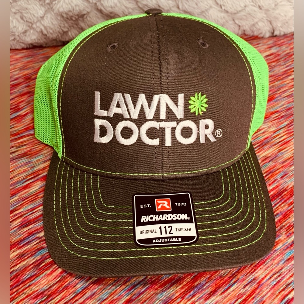 3/$10 Green and Black Lawn Doctor Truckers Hat - STAFF APPAREL